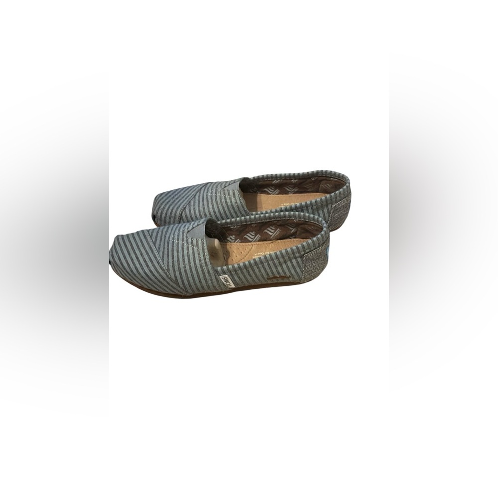 Toms Classic โMovember' Striped Canvas Flats. Size 6. - Picture 4 of 11